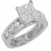 3.35 CT Women's Round Cut Diamond Engagement Ring 14 K